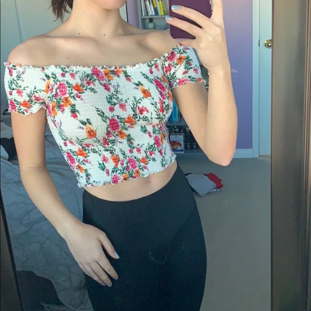 Off the shoulder t-shirt